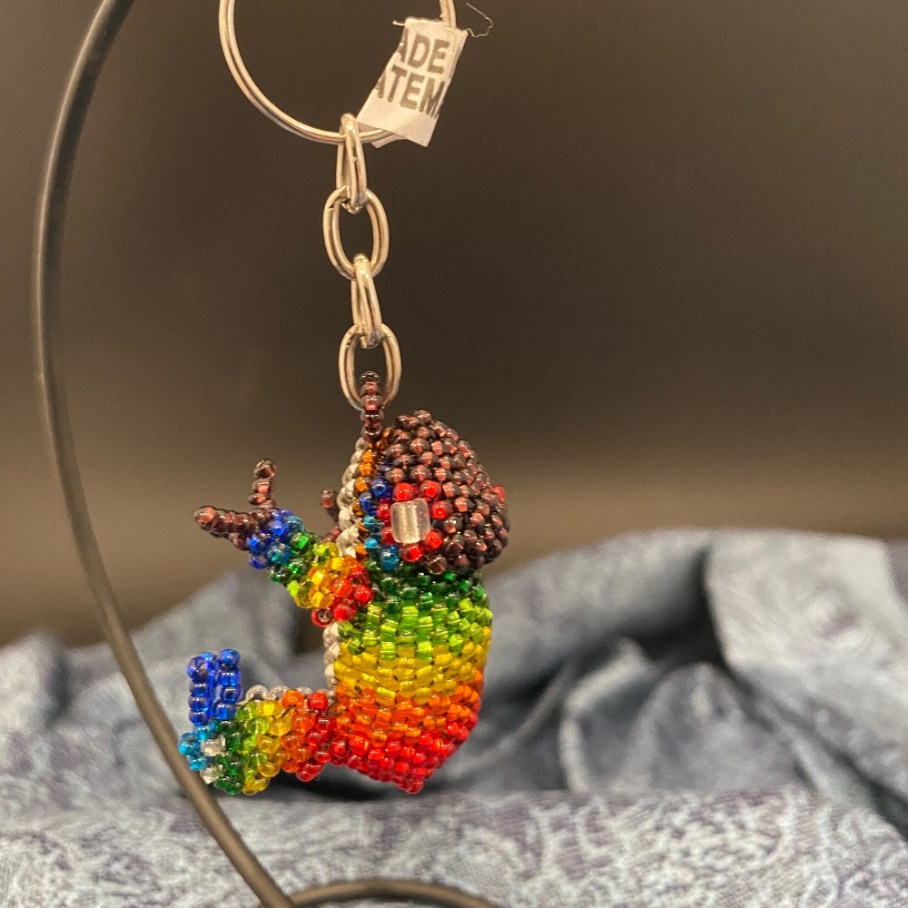 Rainbow Frog Keychain
